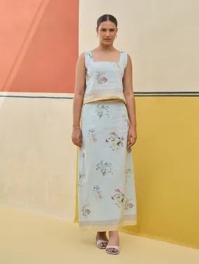 Leena Floral Co-ord Set 
- Sky