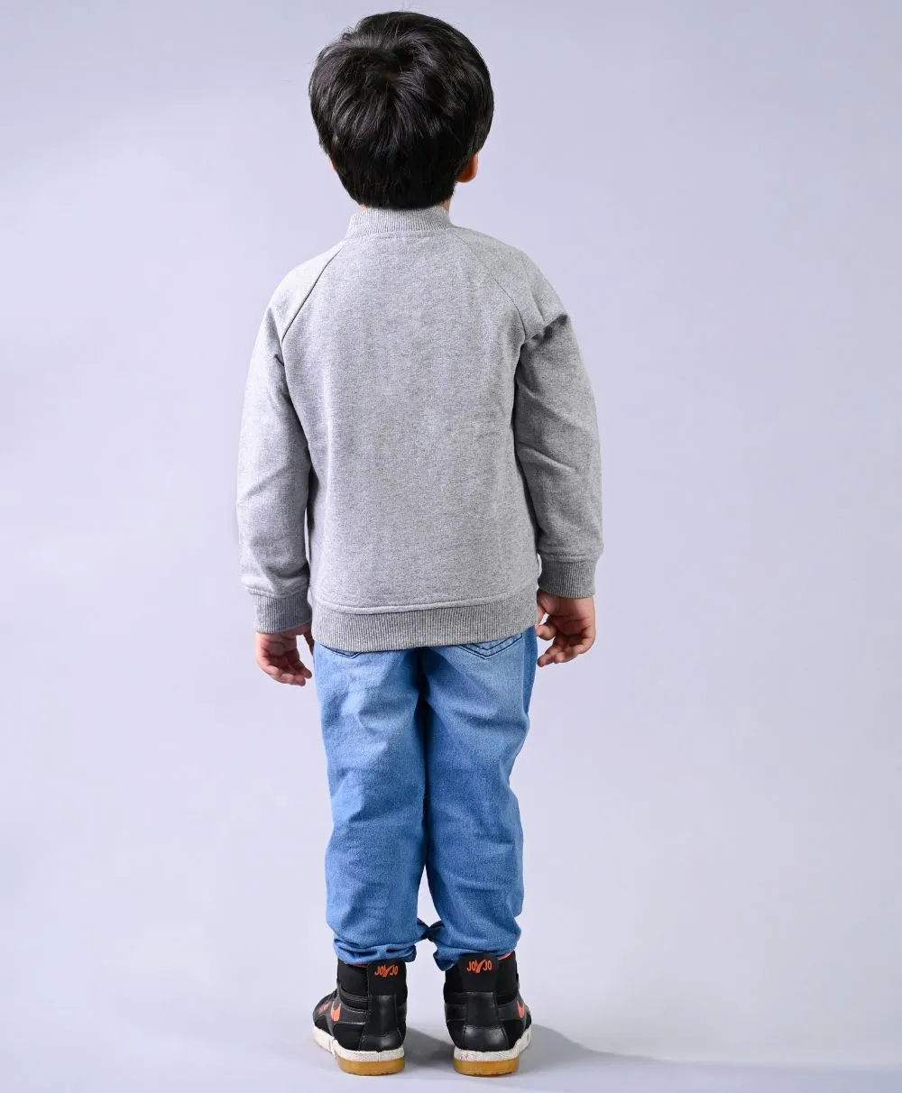 Light Grey Cotton Fleece Jacket