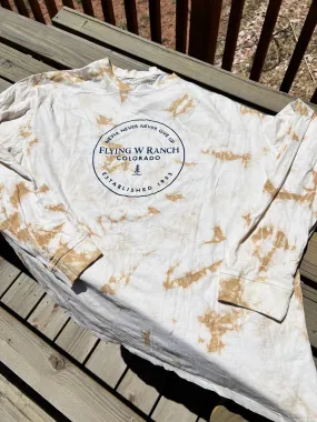 Long Sleeve Brown Tie Dye T-Shirt