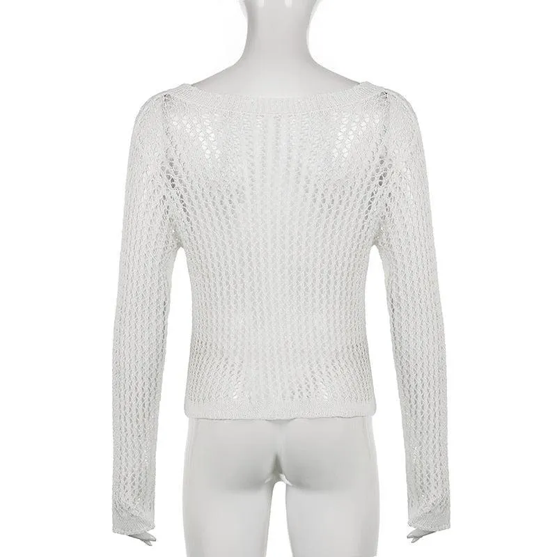 Long Sleeve Fishnet Top