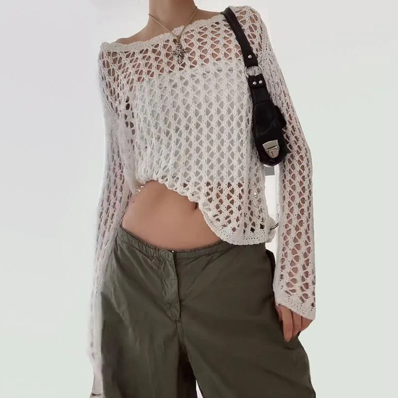 Long Sleeve Fishnet Top