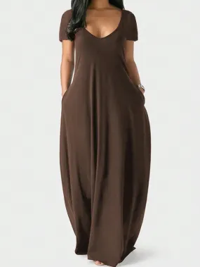 LUNE Short Sleeve Dress With Hidden Pocket
