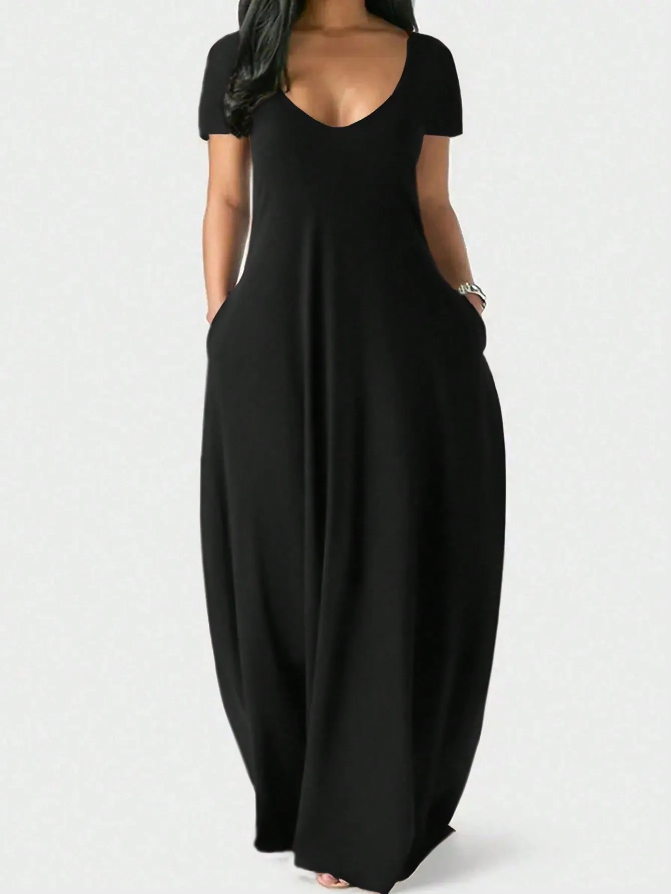 LUNE Short Sleeve Dress With Hidden Pocket