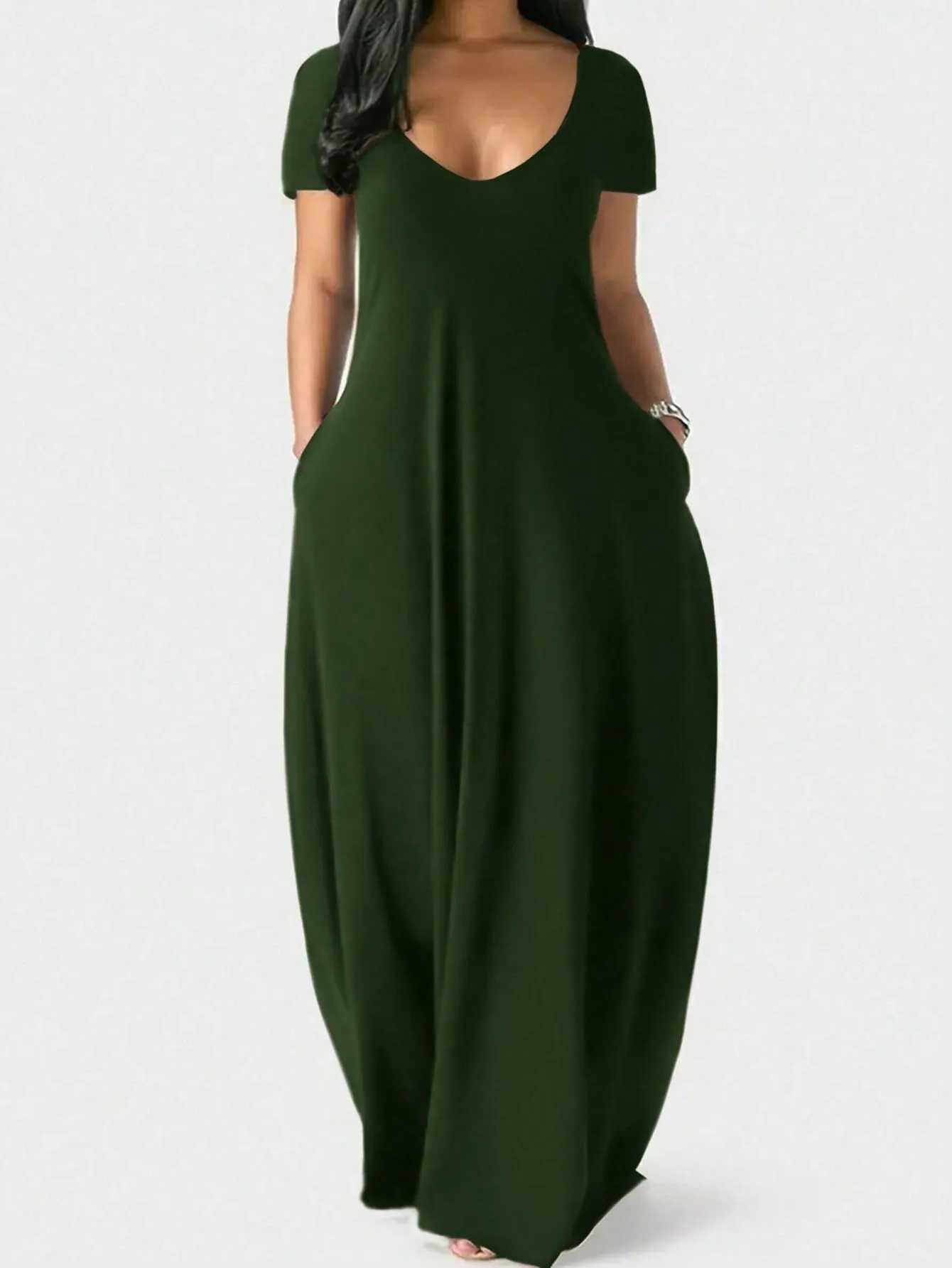 LUNE Short Sleeve Dress With Hidden Pocket
