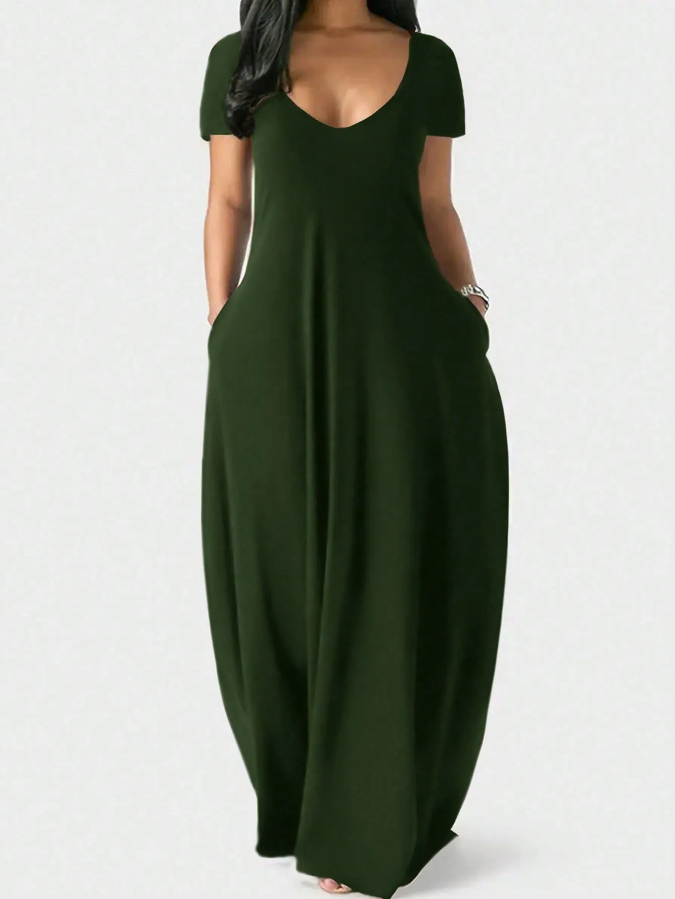 LUNE Short Sleeve Dress With Hidden Pocket