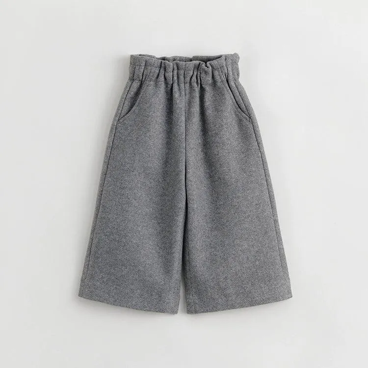 MARC & JANIE Girls Lace Waist Tweed Wide Leg Pants  232019