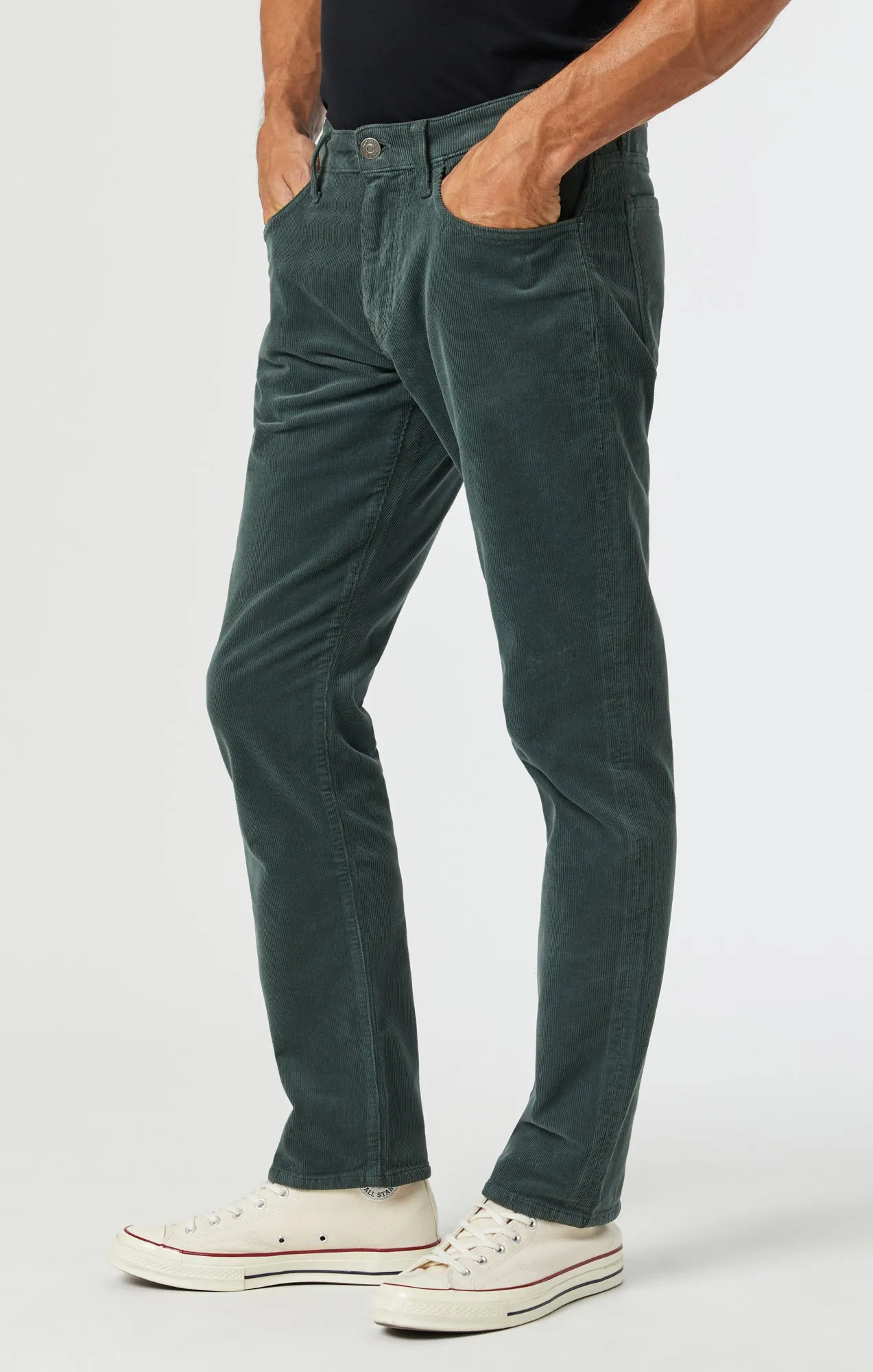 MARCUS SLIM STRAIGHT LEG IN EVERGREEN CORD