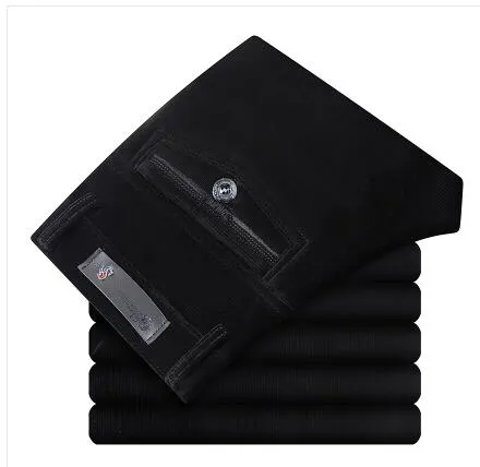 Men's Winter Casual Velvet Dress Pants