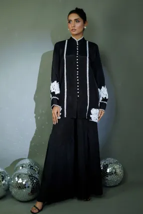 Minutiae - Onyx - Korean Raw Silk - Black - 2 Piece