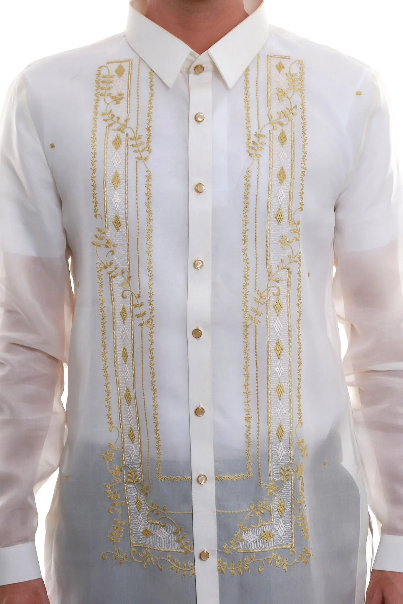MJ18 - Jusi Barong Tagalog Full-Open Gold