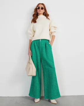 Mumford Tweed Wide Leg Trouser Pants