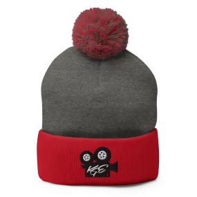 (NEW) KGE BK Movie Camera Pom-Pom Beanie