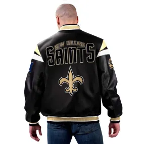 NFL Team New Orleans Saints Leather Jacket
