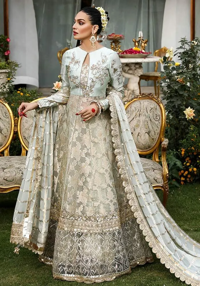 Nilofer Shahid - Bourgeoisie' legacy - Embroidered Peshwas - 3 Piece