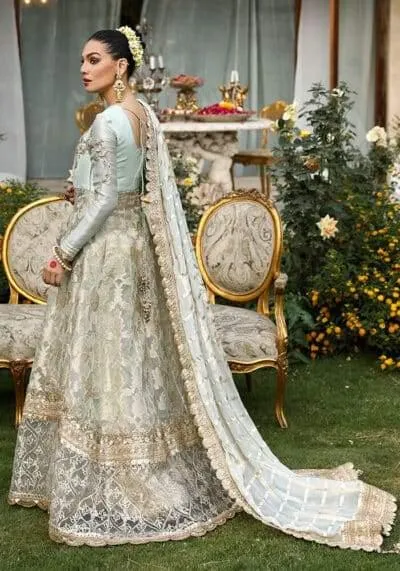 Nilofer Shahid - Bourgeoisie' legacy - Embroidered Peshwas - 3 Piece