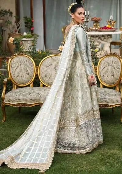 Nilofer Shahid - Bourgeoisie' legacy - Embroidered Peshwas - 3 Piece