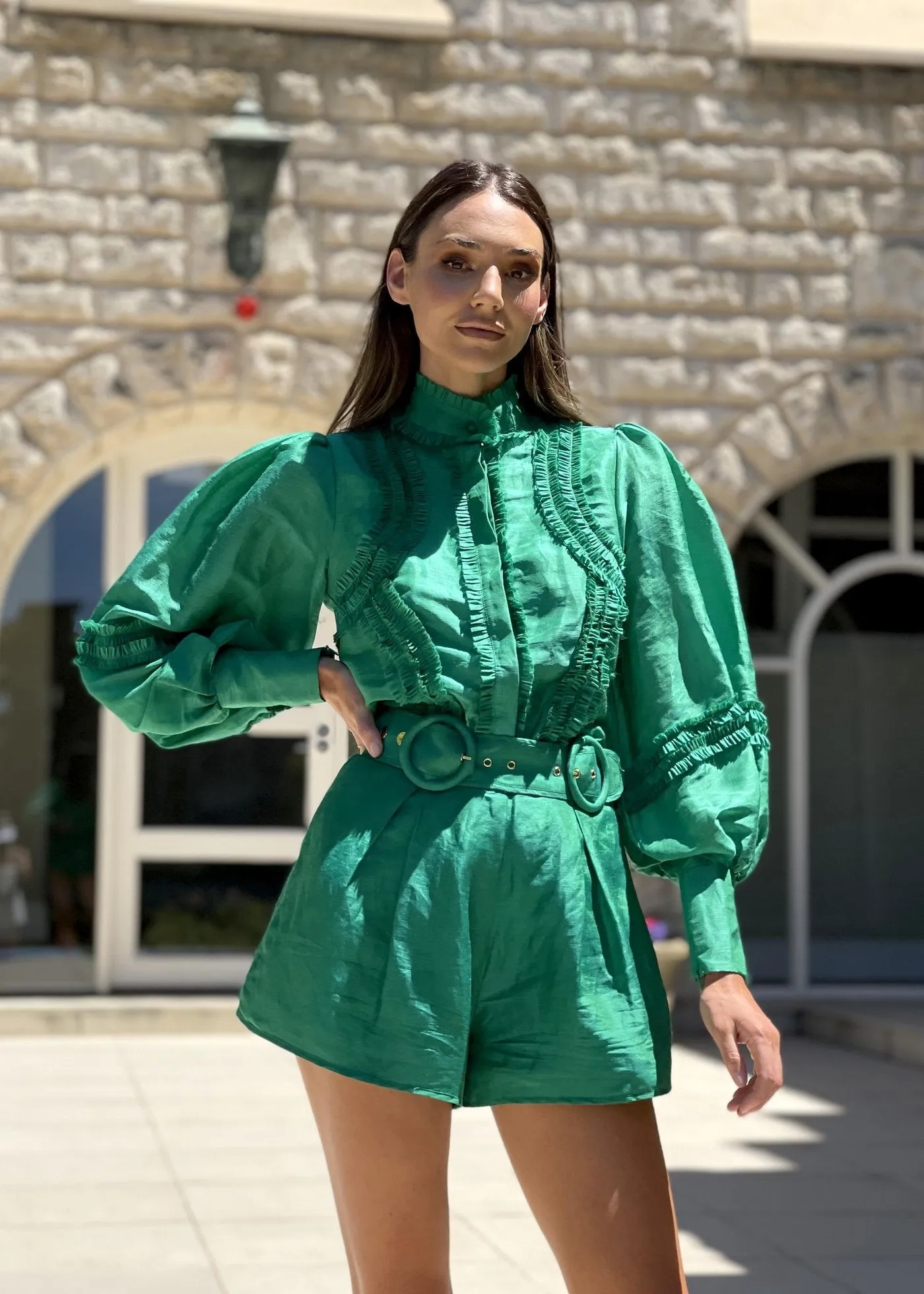 Orbital green shorts