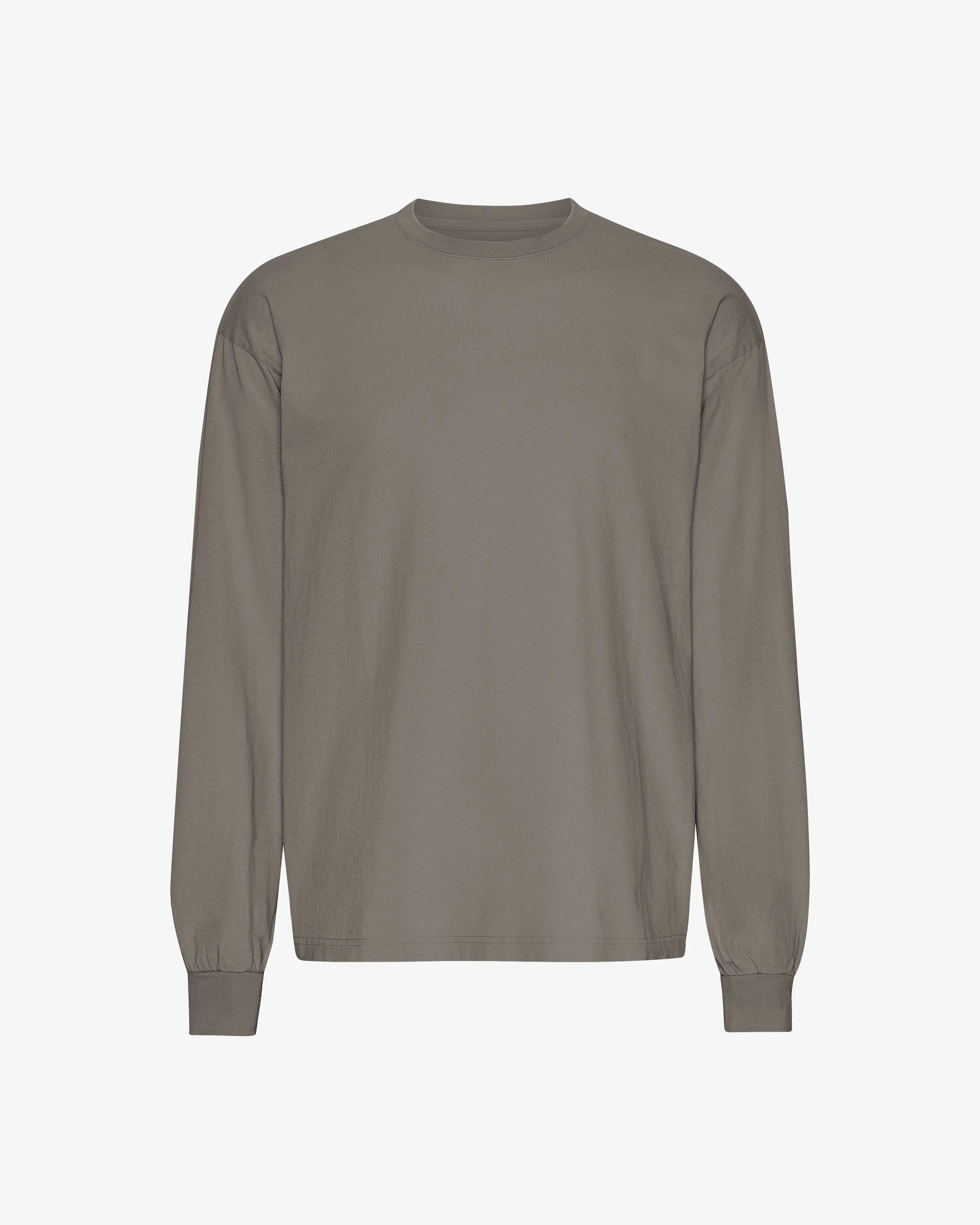 Oversized Organic LS T-shirt - Misty Brown