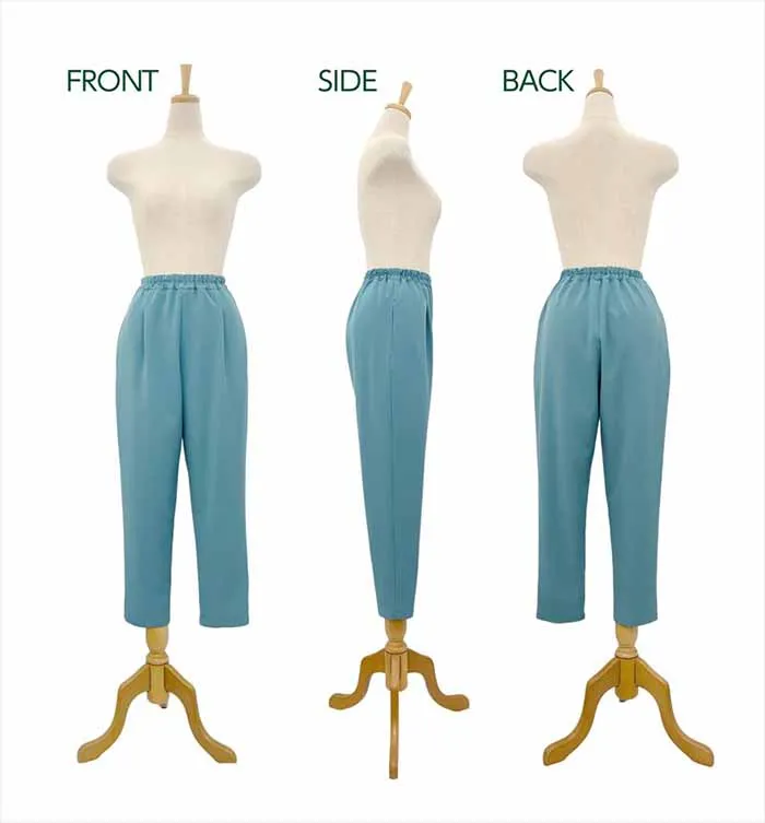 Pattern/pattern paper Tapered pants with elastic waistband