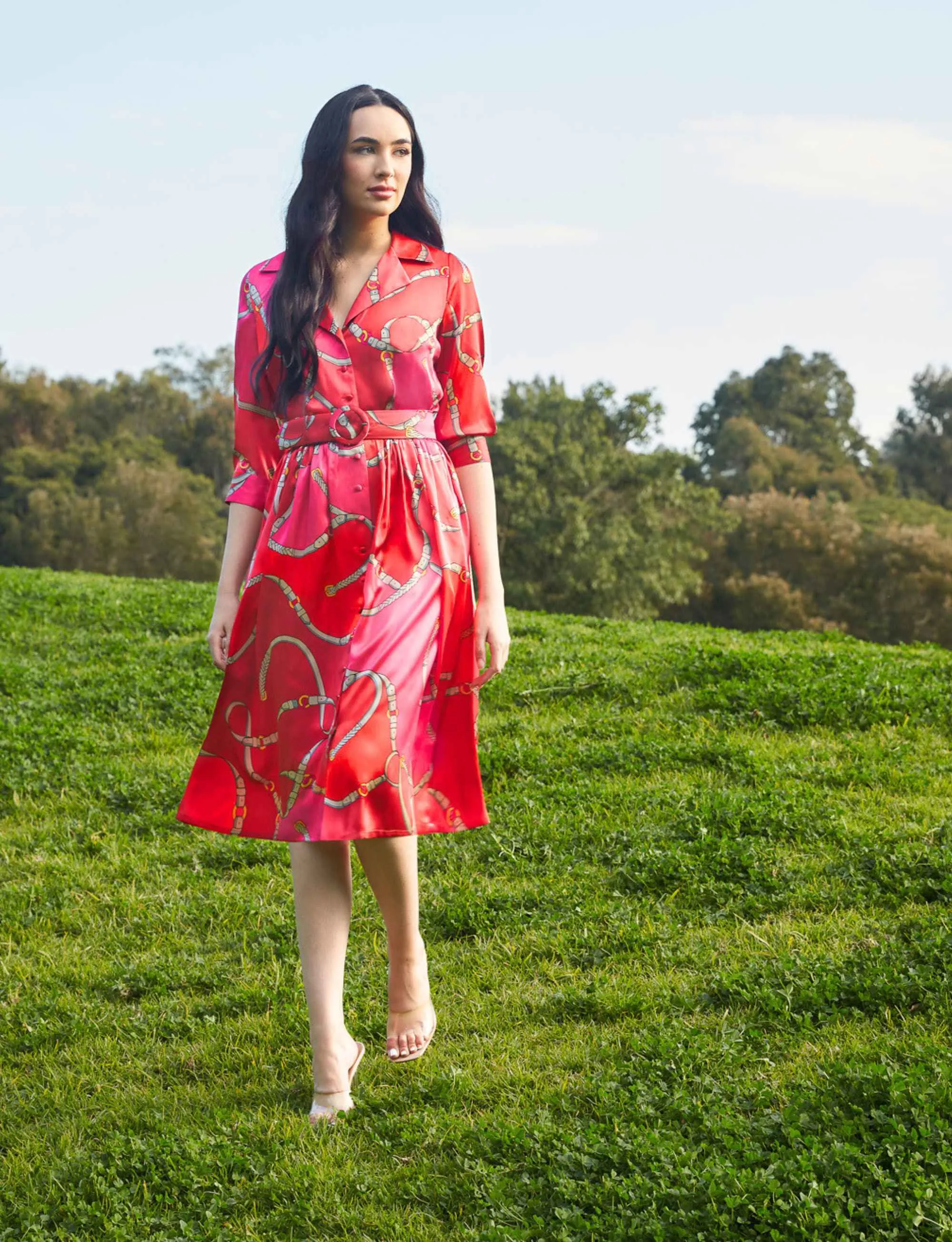 Penelope 'Buckles' Limited Edition 100% Silk Shirtdress