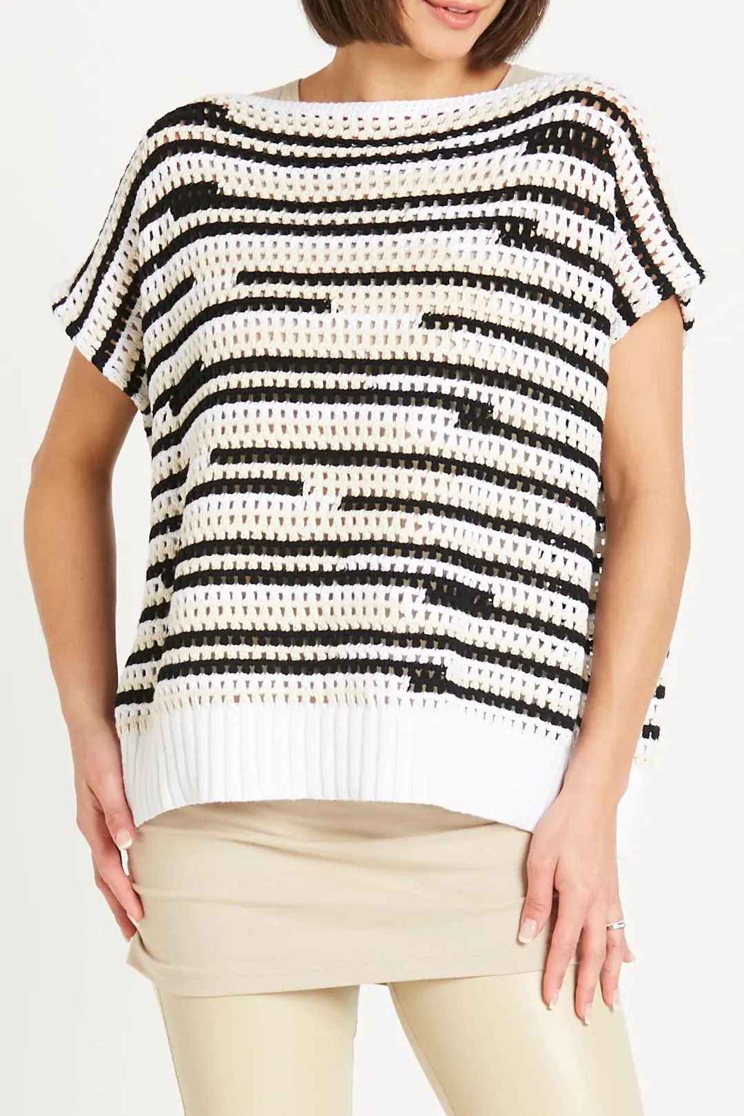 Pima Cotton Pot Holder Boatneck Sweater