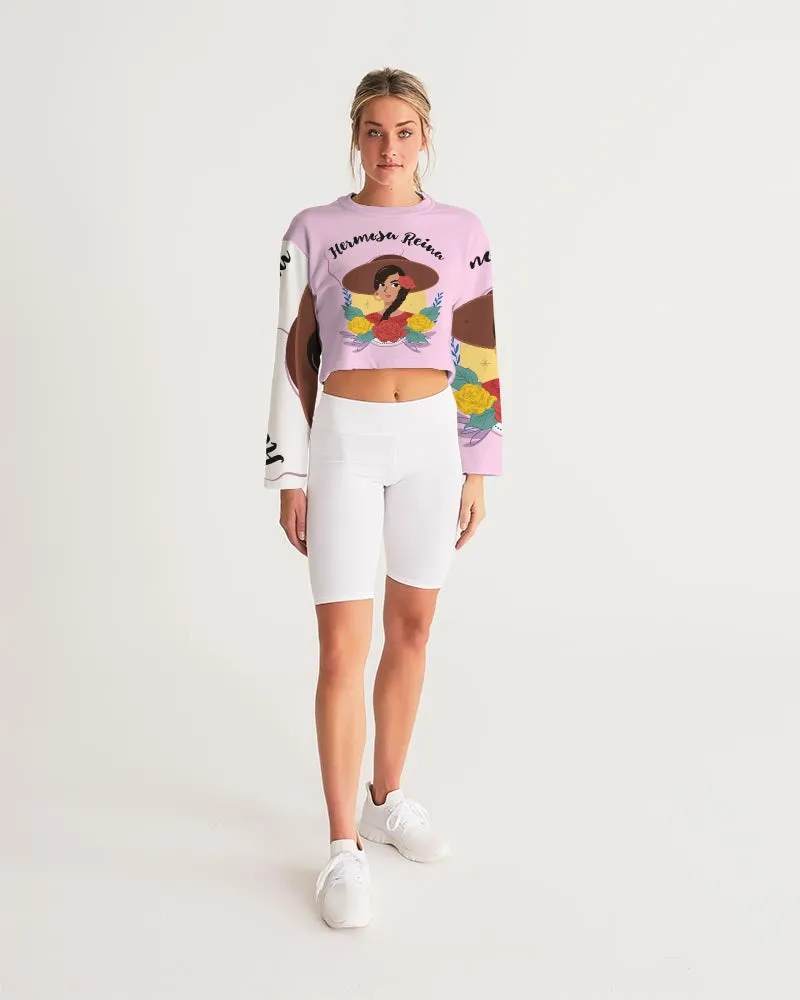 Pink Hermosa Reina Women's Cropped Sweatshirt
