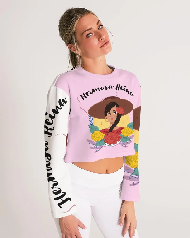 Pink Hermosa Reina Women's Cropped Sweatshirt