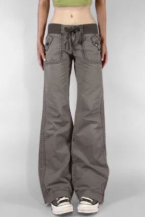 Pocket Lace Up Cargo Pants