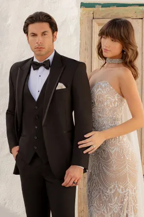 "Colin" Black Peak Tuxedo Jacket (Separates)