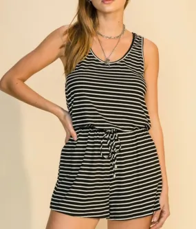 Racerback Drawstring Romper