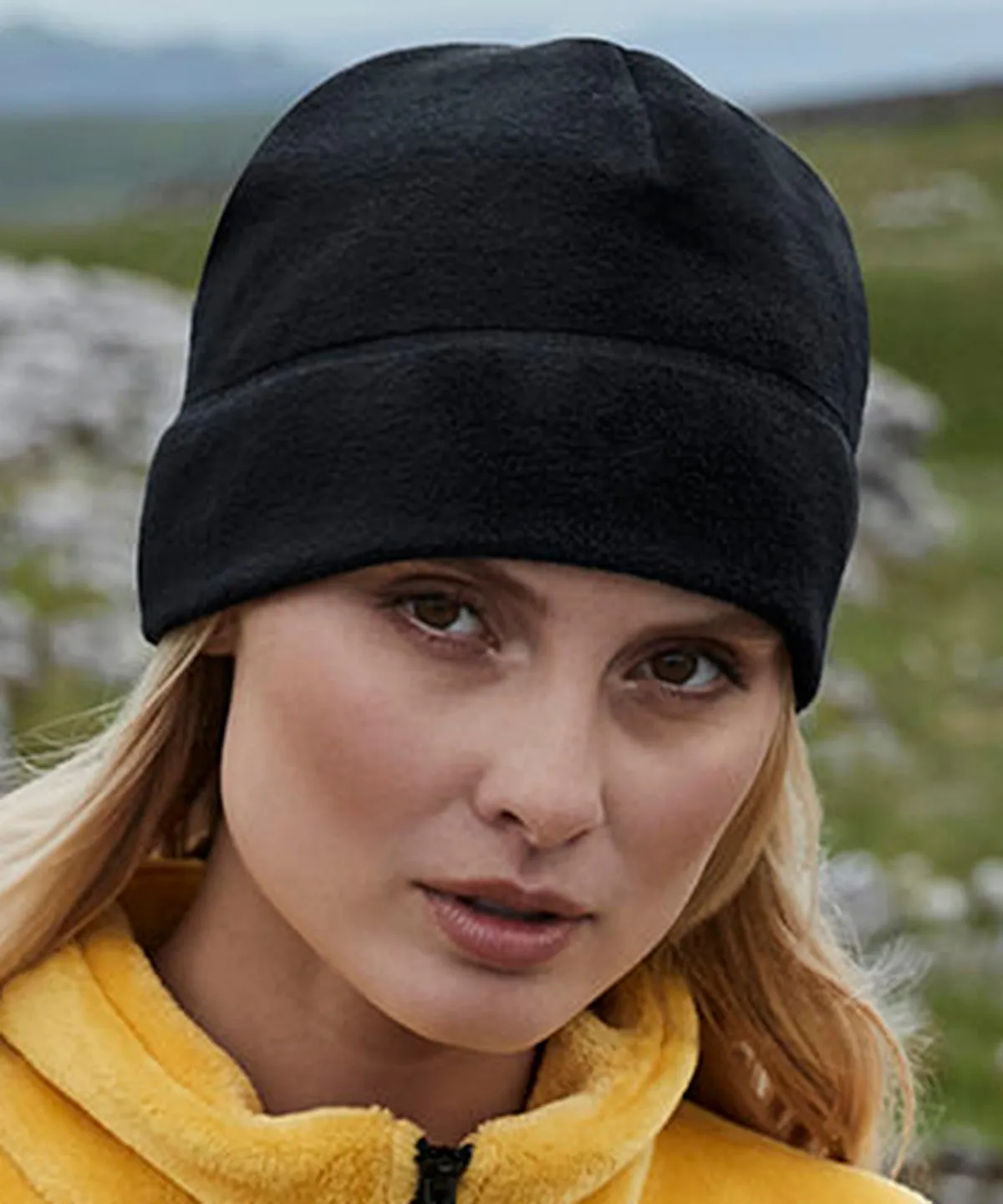 Recycled fleece pull-on beanie | Steel Grey