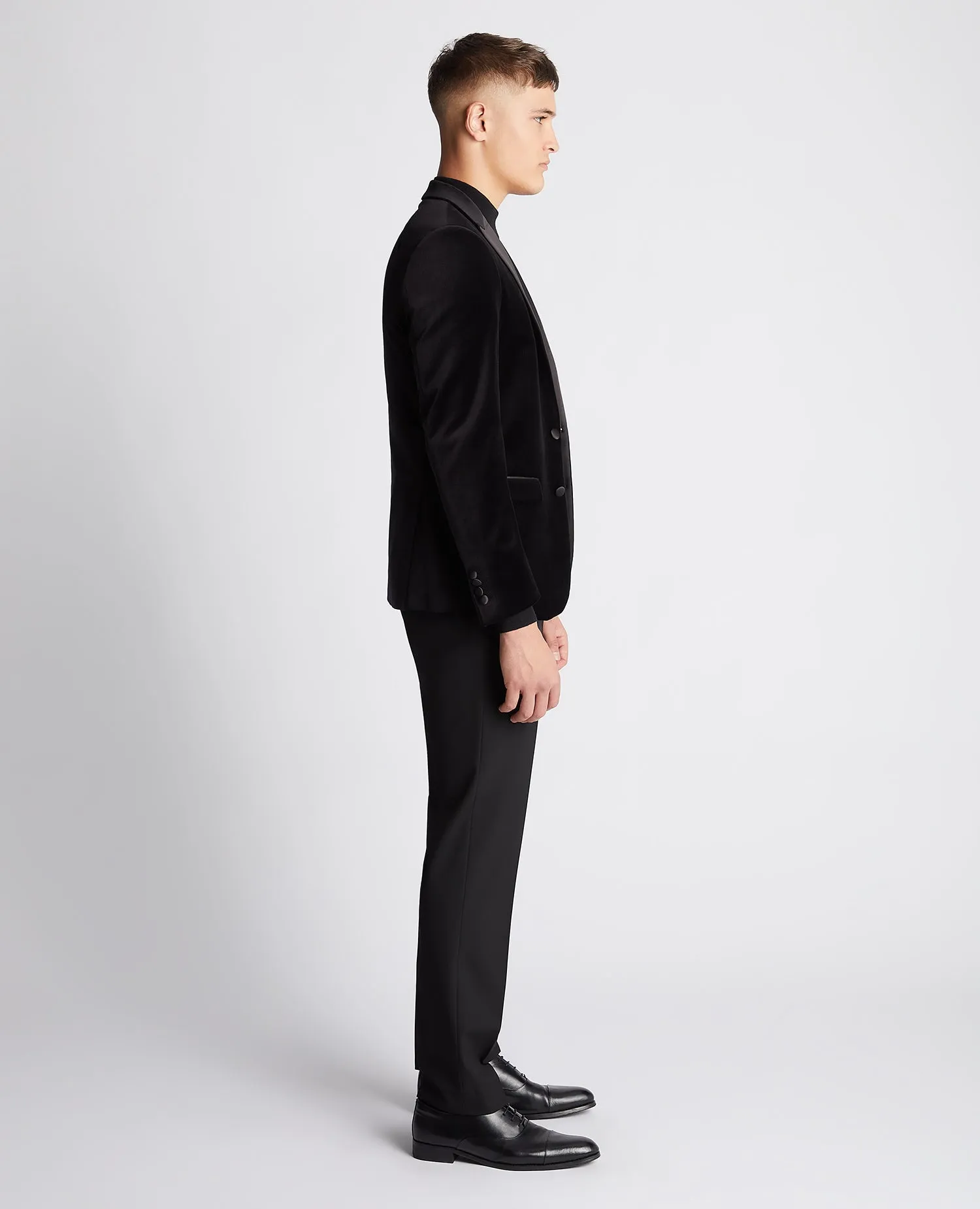Remus Uomo Monti Slim Fit Tuxedo Jacket - Black