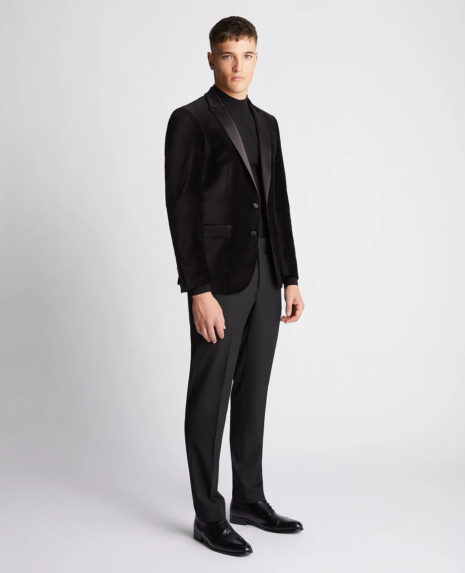 Remus Uomo Monti Slim Fit Tuxedo Jacket - Black