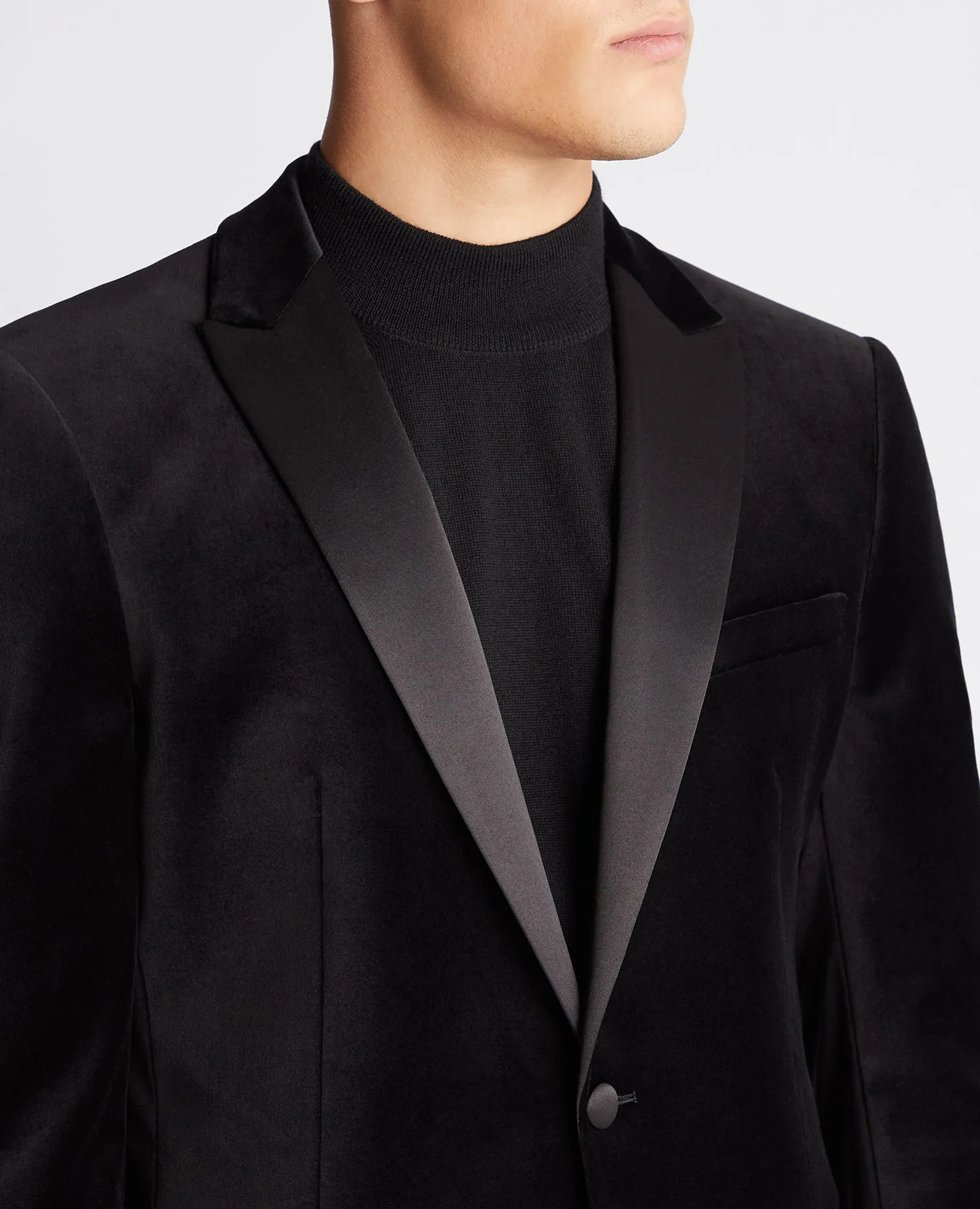 Remus Uomo Monti Slim Fit Tuxedo Jacket - Black