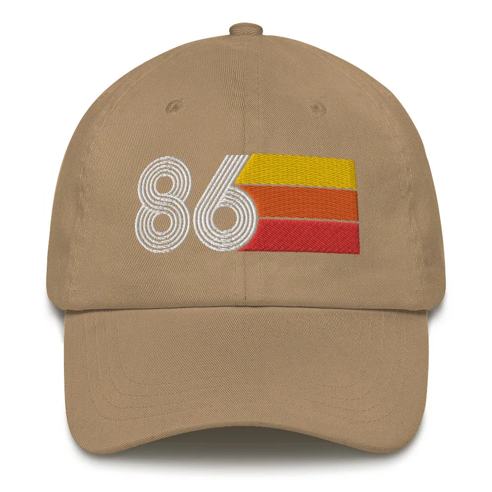 Retro Tri-Line 1986 Baseball Dad Hat
