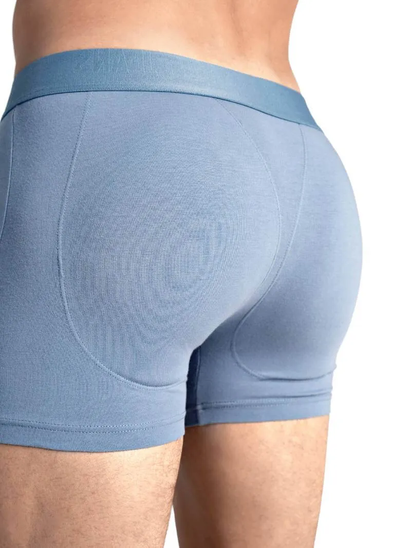 Rounderbum Enhancing & Reshaping Boxer Brief with Padded Bum and Pouch, Light Blue