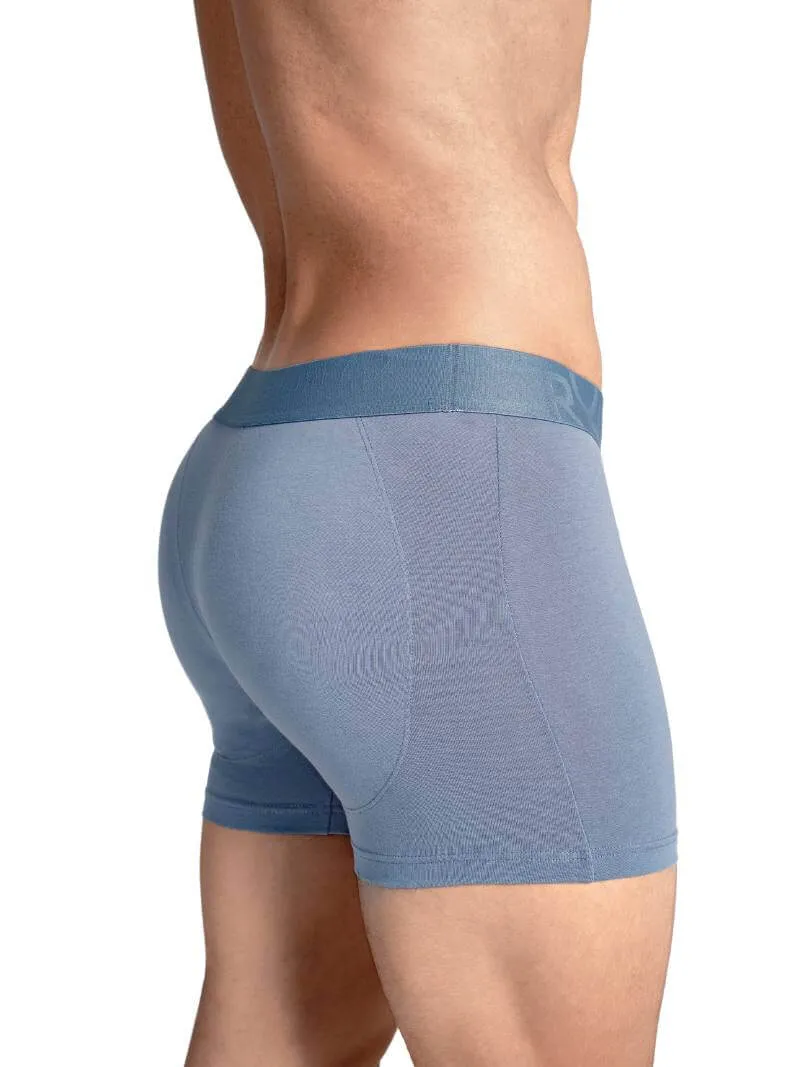 Rounderbum Enhancing & Reshaping Boxer Brief with Padded Bum and Pouch, Light Blue