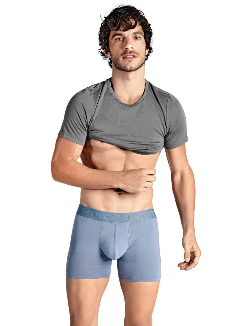 Rounderbum Enhancing & Reshaping Boxer Brief with Padded Bum and Pouch, Light Blue