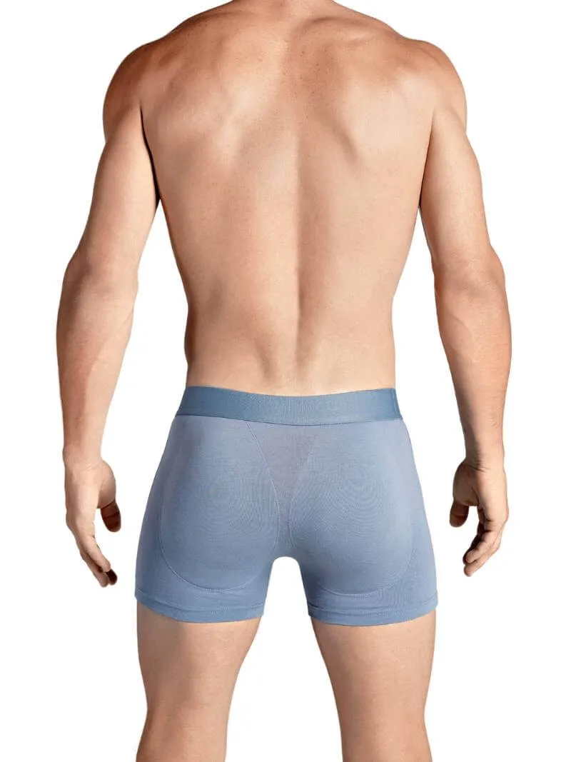 Rounderbum Enhancing & Reshaping Boxer Brief with Padded Bum and Pouch, Light Blue