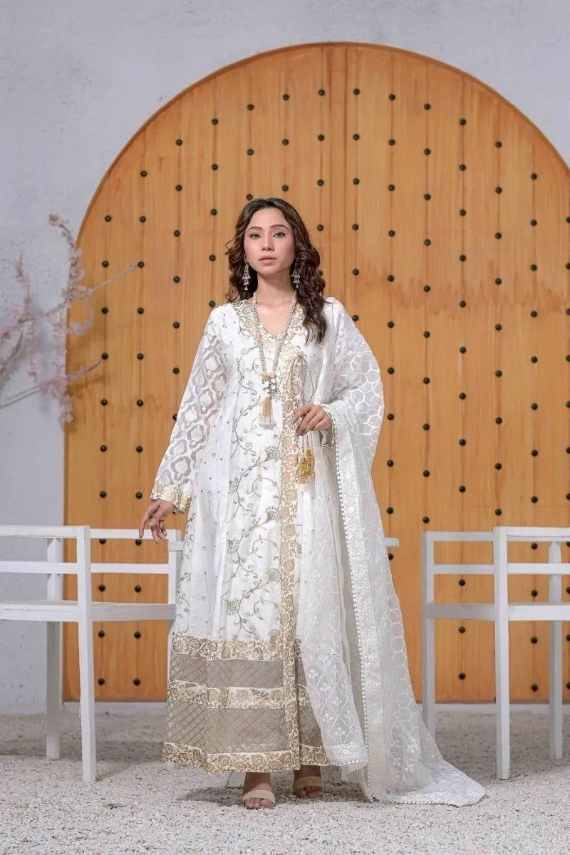 Ruby Couture - Agha jaan - 3 Piece - Organza & Silk