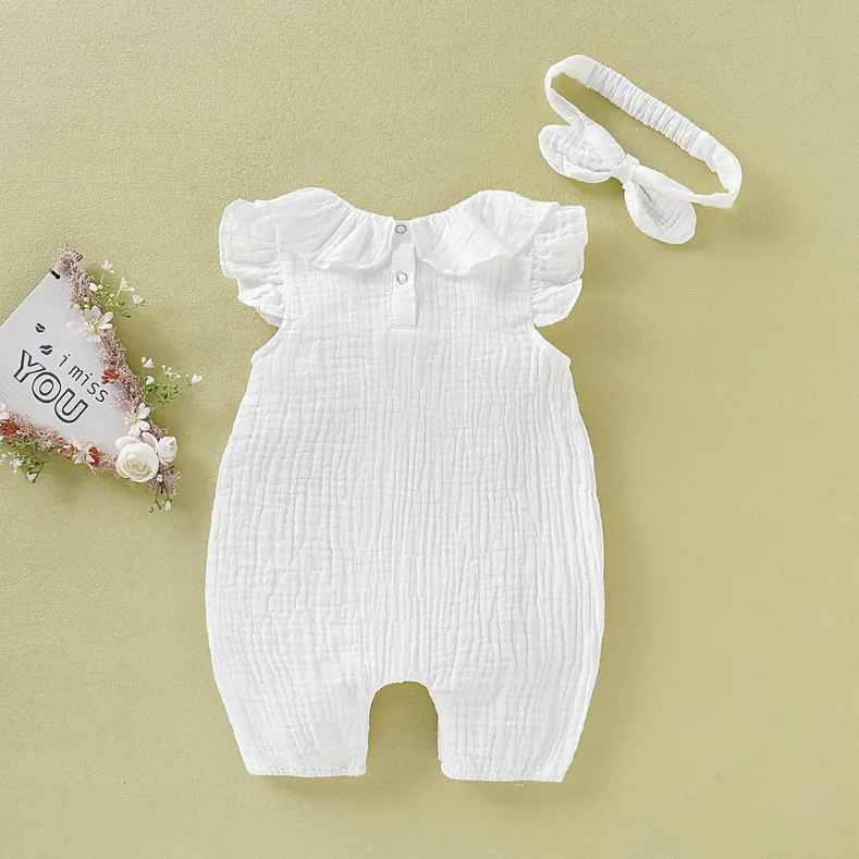 Ruffled Romper with headband