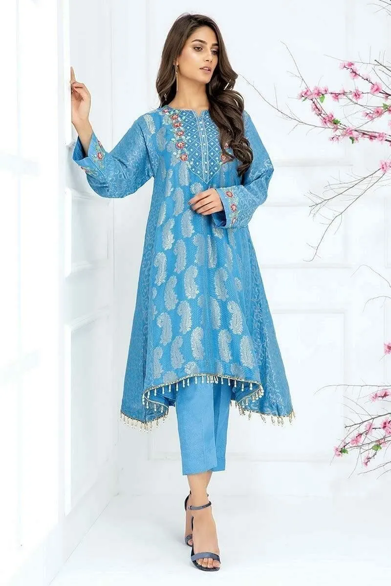 Sadia Aamir - Arctic Santorini - SA-LP19 - Jamavar Handwork - 1 Piece