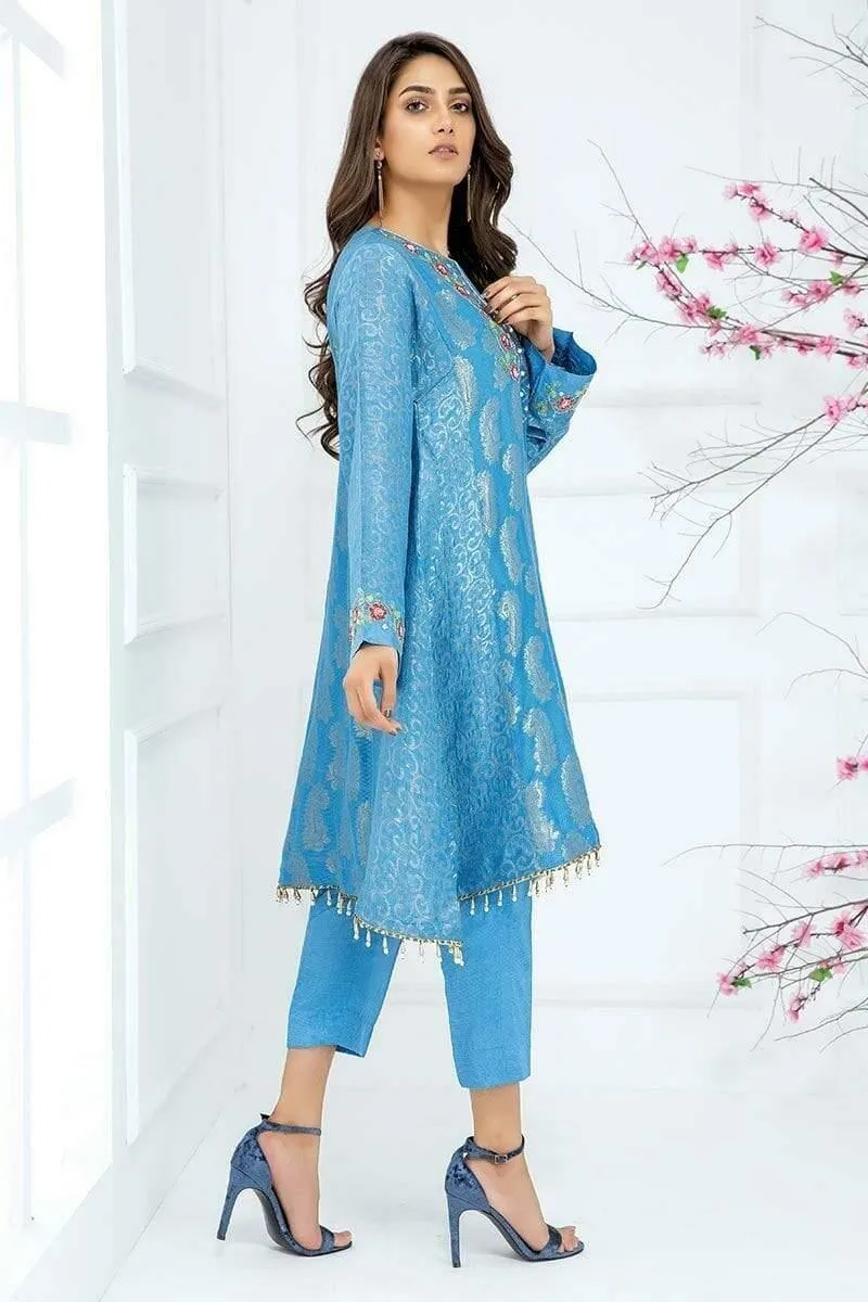 Sadia Aamir - Arctic Santorini - SA-LP19 - Jamavar Handwork - 1 Piece