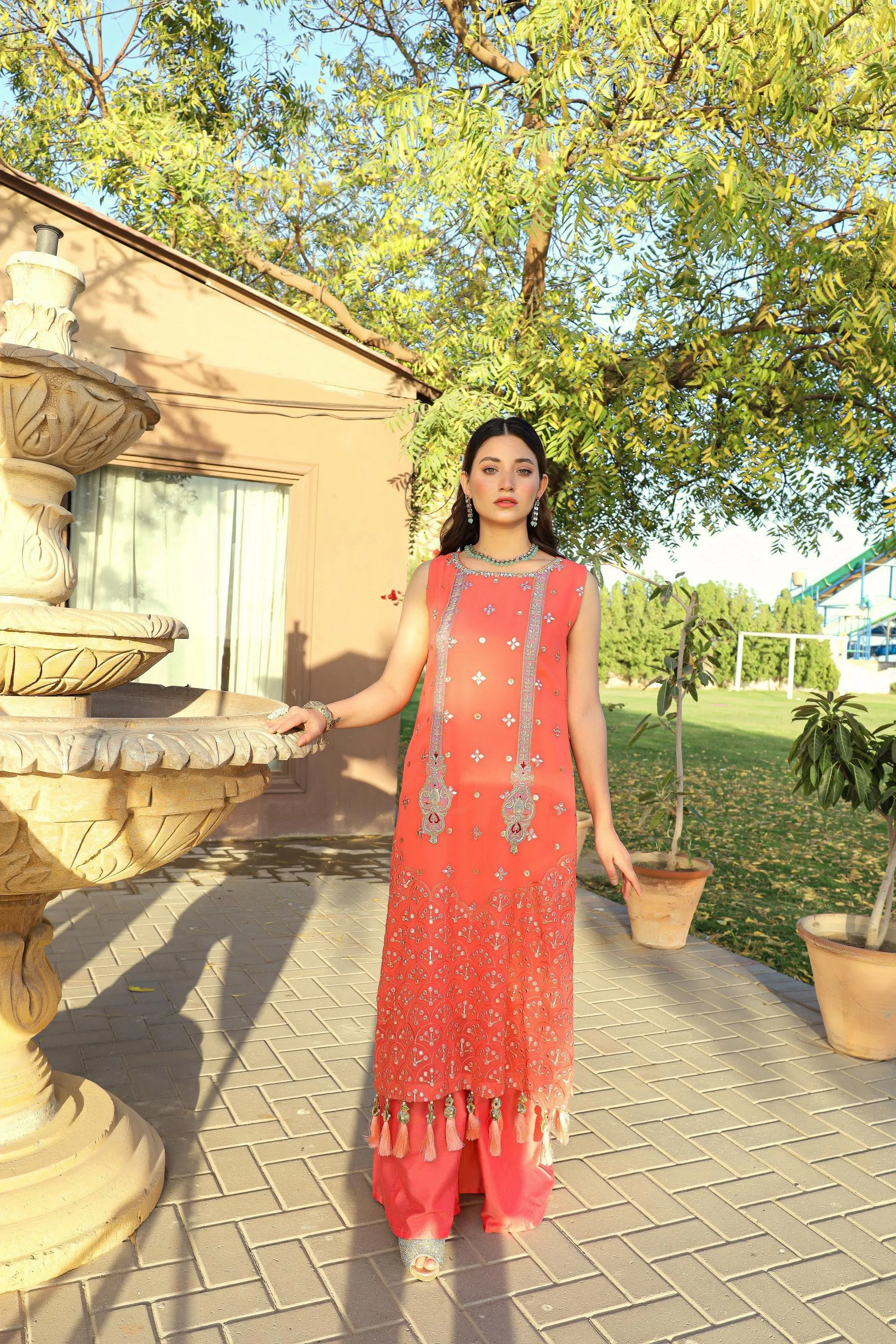 Sadia Aamir - Barq - Embroidered Chiffon - 3 Piece