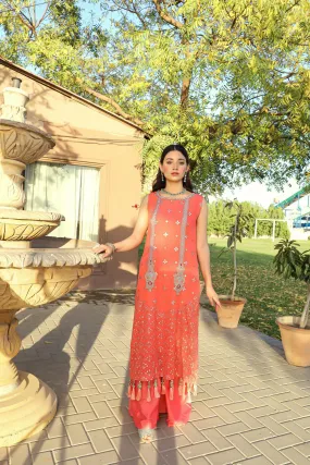 Sadia Aamir - Barq - Embroidered Chiffon - 3 Piece