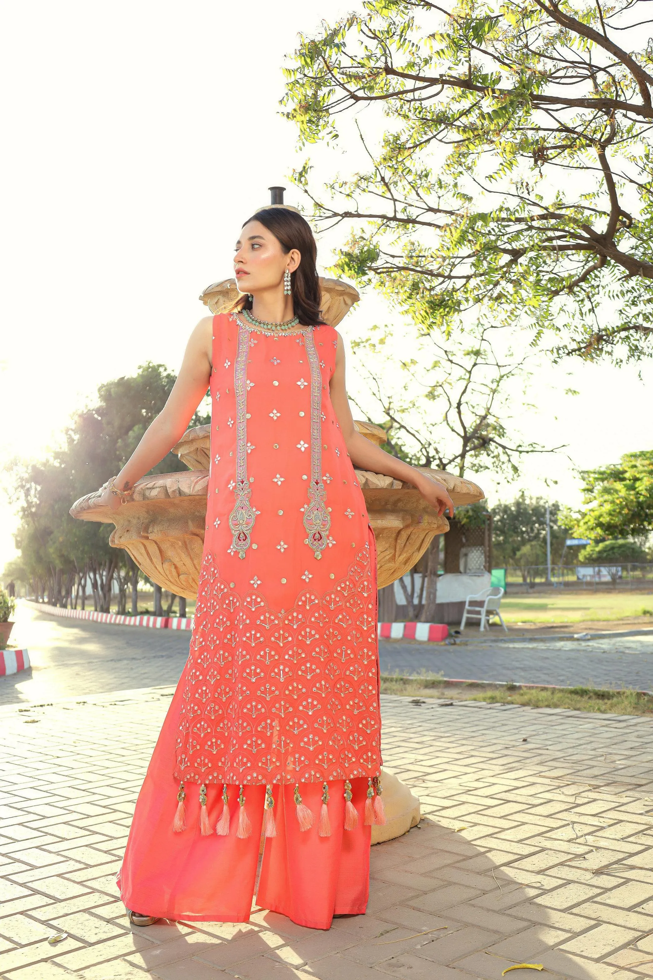 Sadia Aamir - Barq - Embroidered Chiffon - 3 Piece
