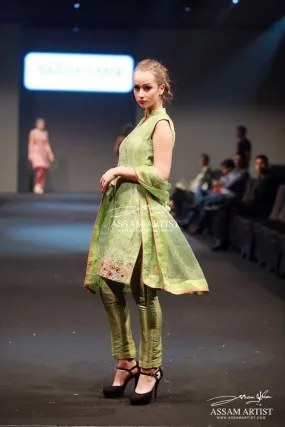 Sadia Aamir - Macaw - Lime Green - Jamawar - 3 Piece