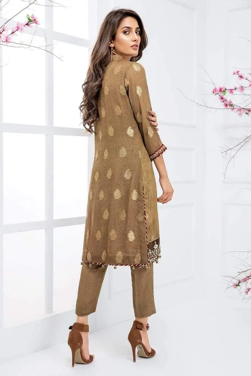Sadia Aamir - Red Divine Elegance - SA-LP16 - Jamavar Silk - 1 Piece