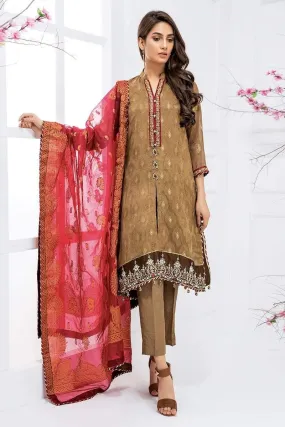 Sadia Aamir - Red Divine Elegance - SA-LP16 - Jamavar Silk - 1 Piece