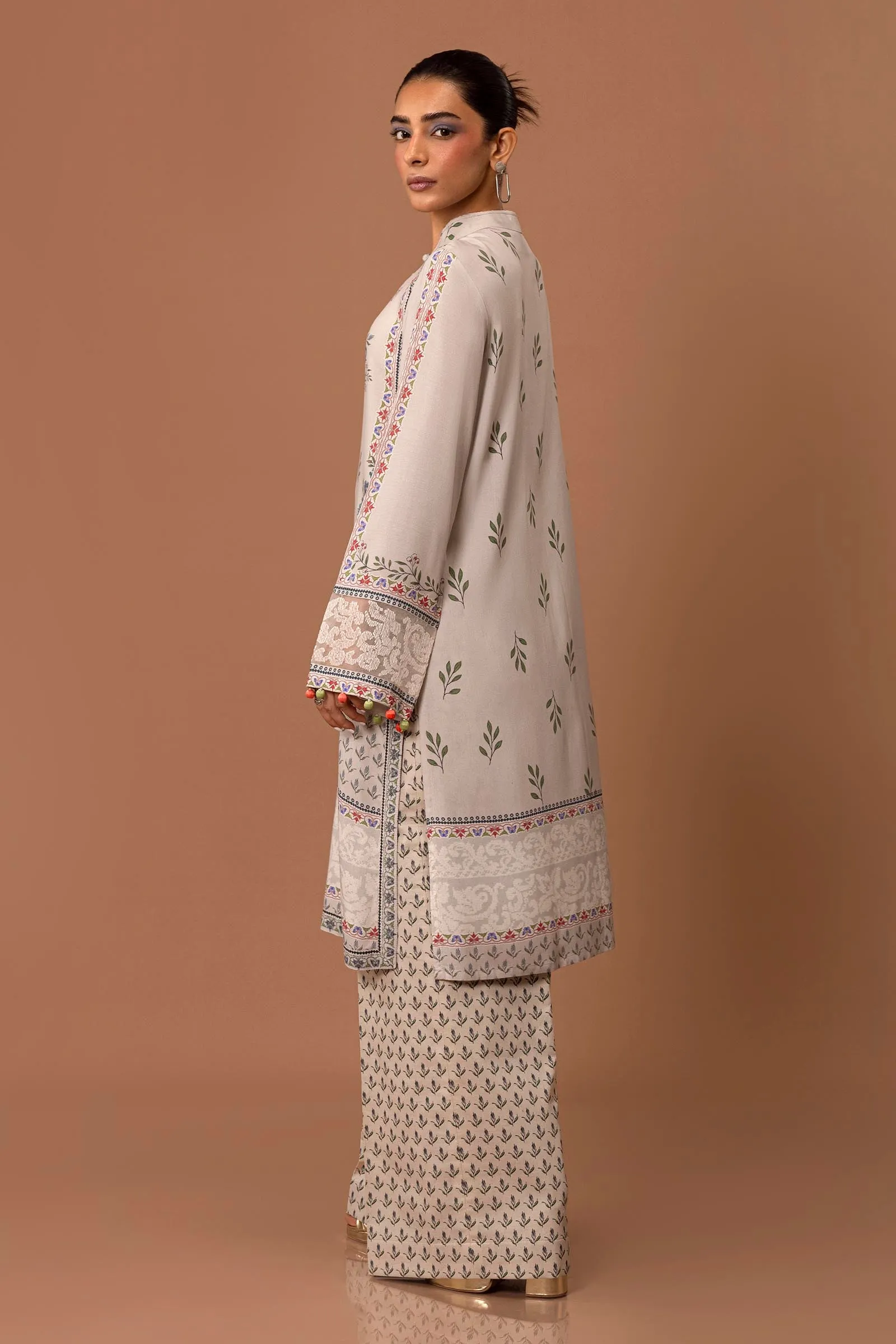 Sana Safinaz - H243-008B-2AC - Grey - Printed - 2 Piece - Unstitch